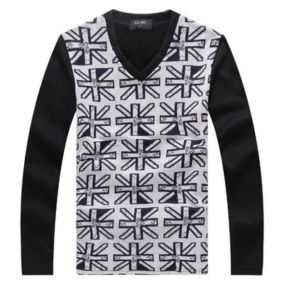 2309米字款精品加絨加厚男裝打底衫 冬季爆款批發(fā)全解析